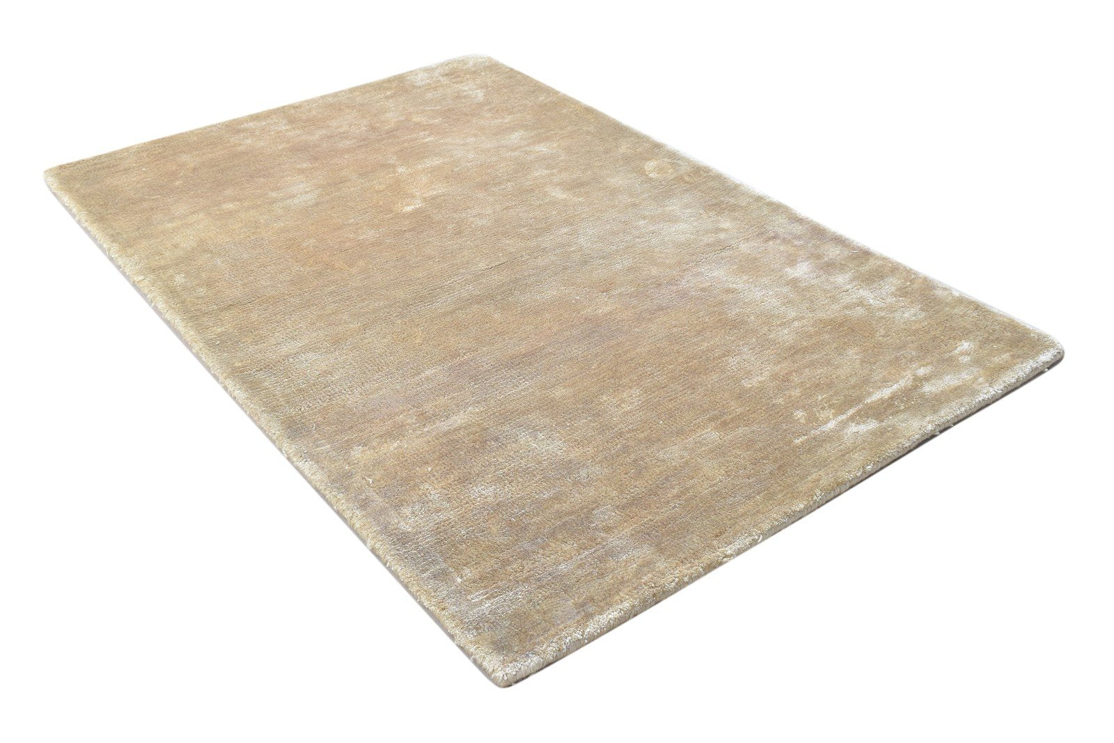 Hand Tufted Beige Wool Rug 2' X 3' Modern Scandinavian Solid Small Carpet 7864142004373