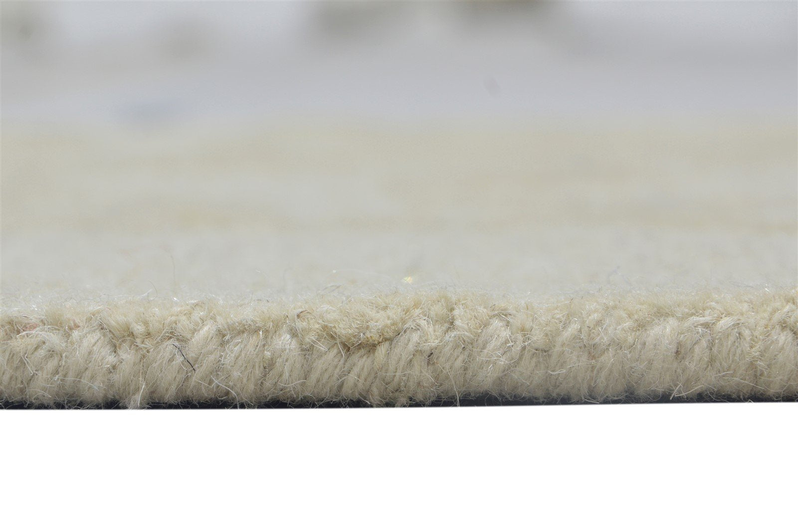 Hand Tufted Beige Wool Rug 2' X 8' Modern French Circles Small Runner 7864122998933