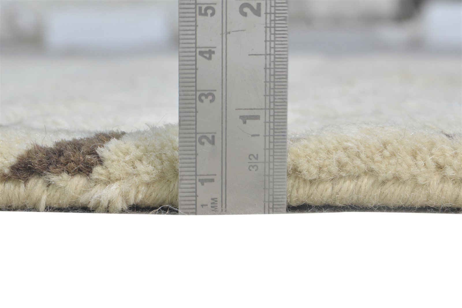Hand Tufted Beige Wool Rug 3' X 5' Modern Moroccan Diamond Room Size Carpet 7865109414037