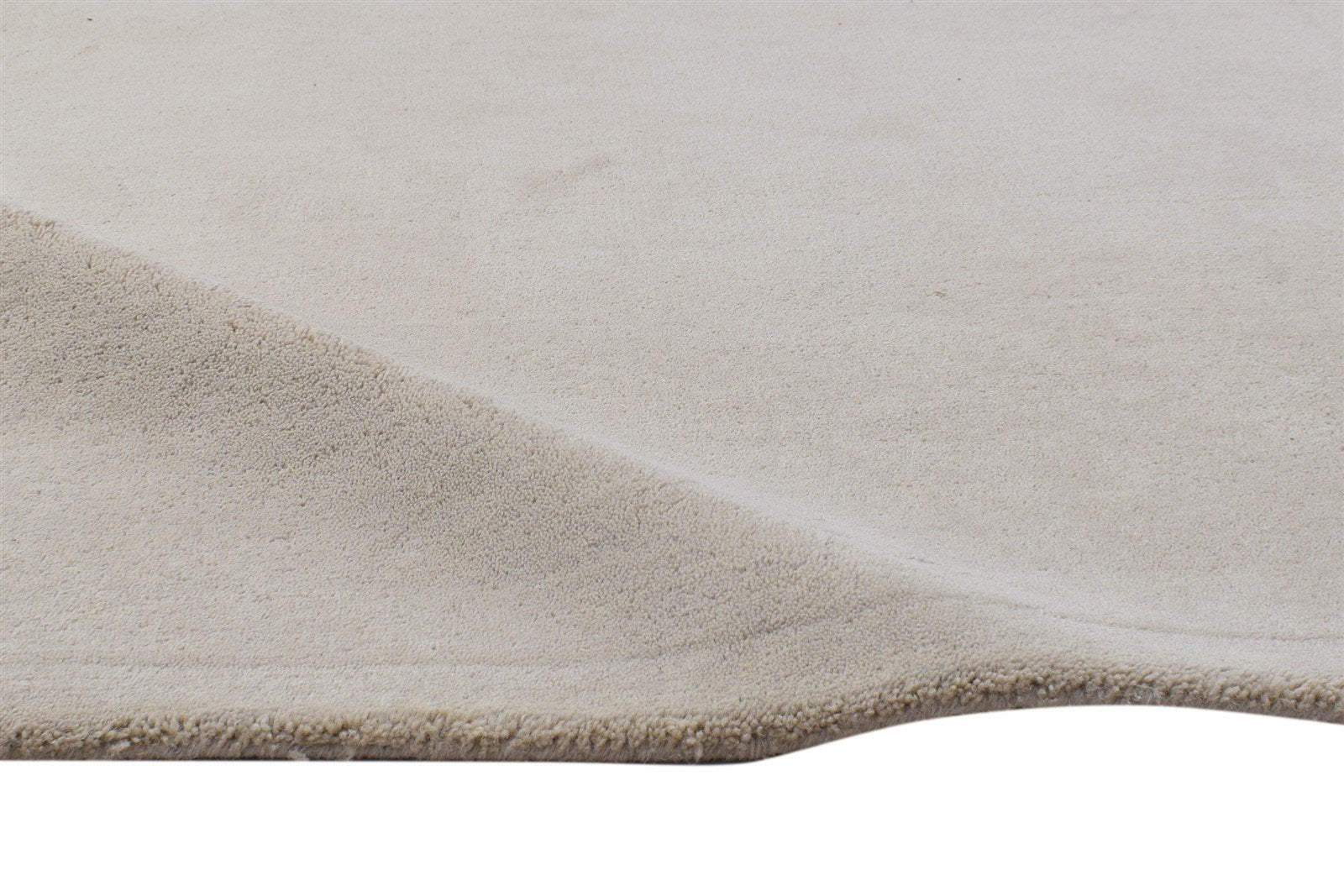 Hand Tufted Beige Wool Rug 3' X 5' Modern Scandinavian Solid Room Size Carpet 7864309940373