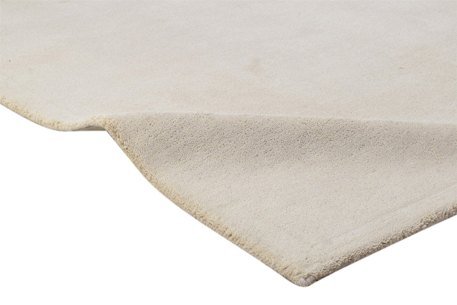 Hand Tufted Beige Wool Rug 3' X 5' Modern Scandinavian Solid Room Size Carpet 7864309940373