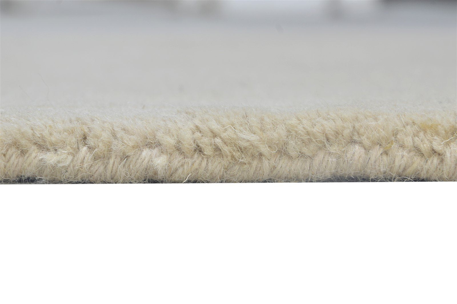 Hand Tufted Beige Wool Rug 3' X 5' Modern Scandinavian Solid Room Size Carpet 7864309940373