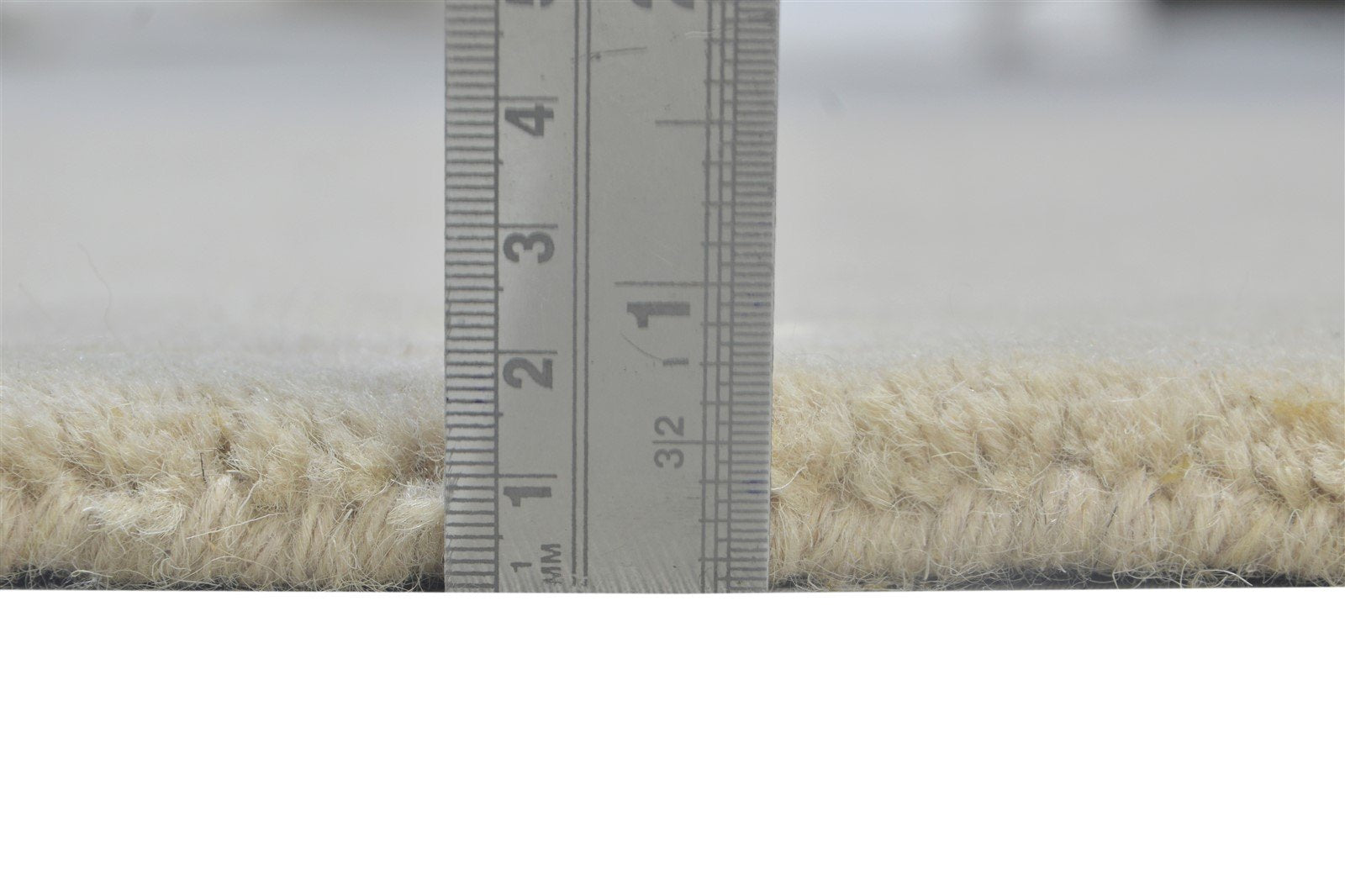 Hand Tufted Beige Wool Rug 3' X 5' Modern Scandinavian Solid Room Size Carpet 7864309940373