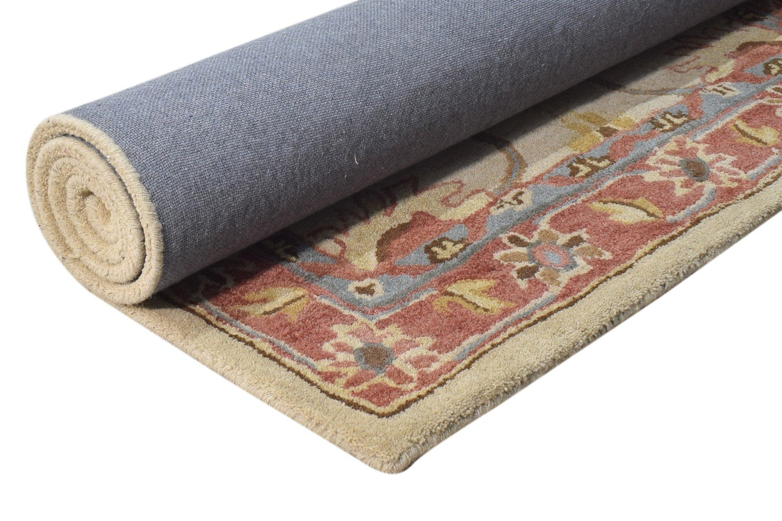 Hand Tufted Beige Wool Rug 3' X 5' Persian Oushak Oriental Room Size Carpet 7865176457365