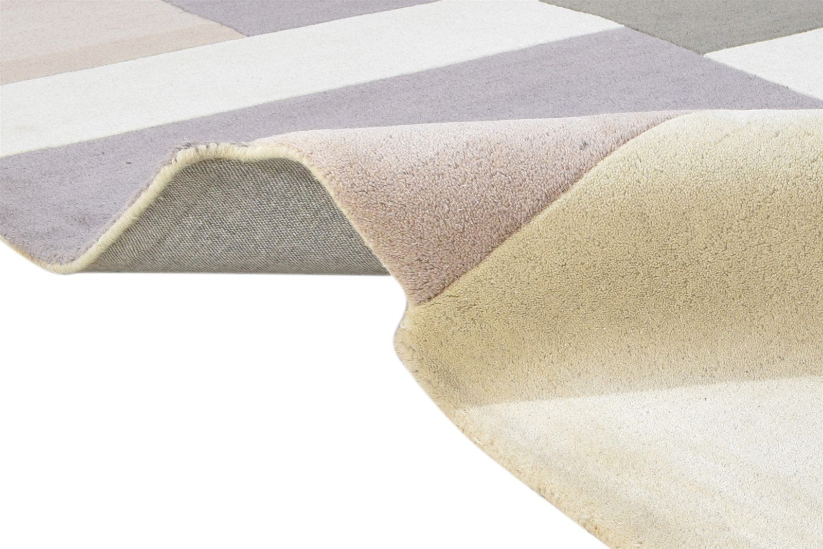 Hand Tufted Beige Wool Rug 5' X 8' Modern French Abstract Room Size Carpet 7864996331669