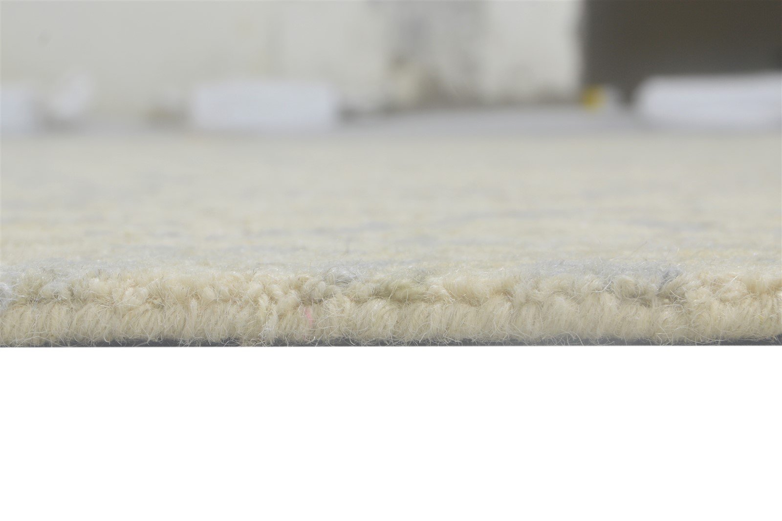 Hand Tufted Beige Wool Rug 5' X 8' Modern French Floral Room Size Carpet 7864092786837