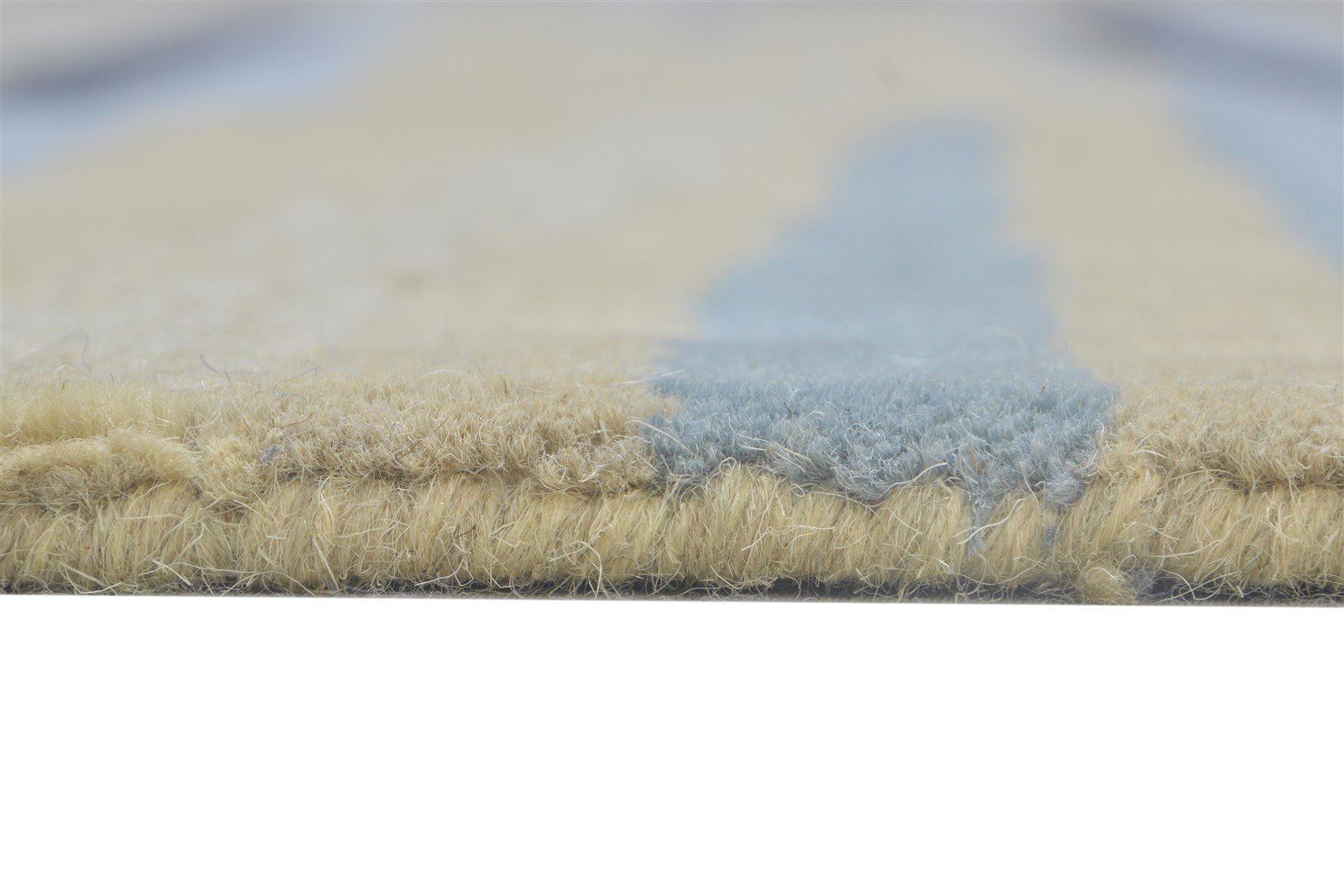 Hand Tufted Beige Wool Rug 5' X 8' Modern Scandinavian Abstract Room Size Carpet 7864330190997