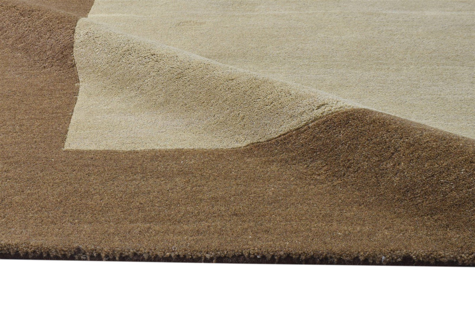 Malinde Hand Tufted Beige Wool Rug 5' X 8' Modern Scandinavian Bordered 7865128190101