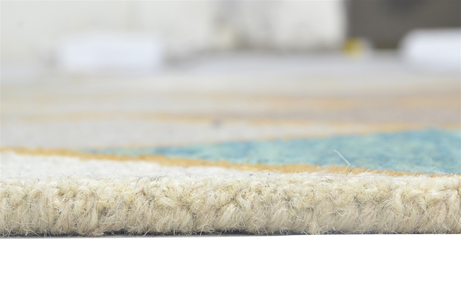 Hand Tufted Beige Wool Rug 5' X 8' Modern Scandinavian Chevron Room Size Carpet 7864095965333