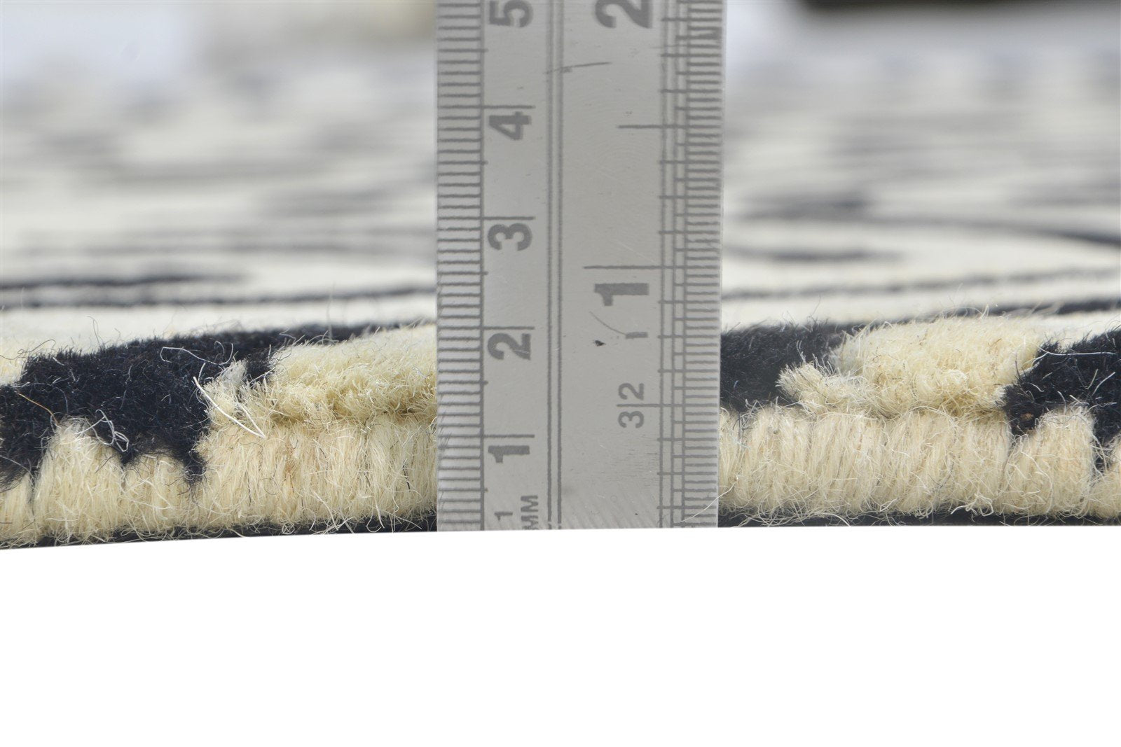 Hand Tufted Black Wool Rug 5' X 8' Modern Scandinavian Circles Room Size Carpet 7864110186645