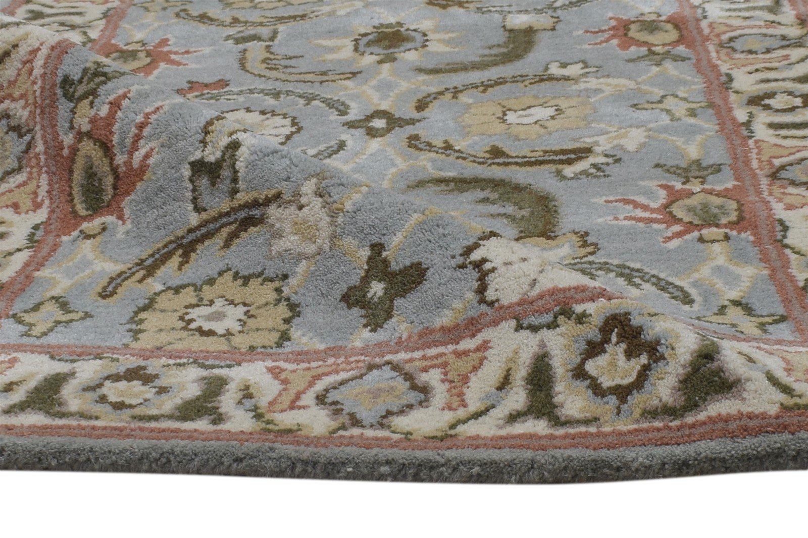 Hand Tufted Blue Wool Rug 2' X 8' Persien Kashan Oriental Small Runner 7864858345621