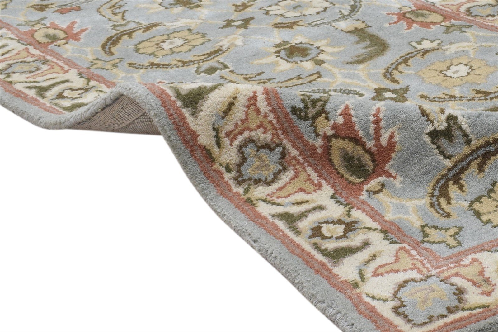Hand Tufted Blue Wool Rug 2' X 8' Persien Kashan Oriental Small Runner 7864858345621