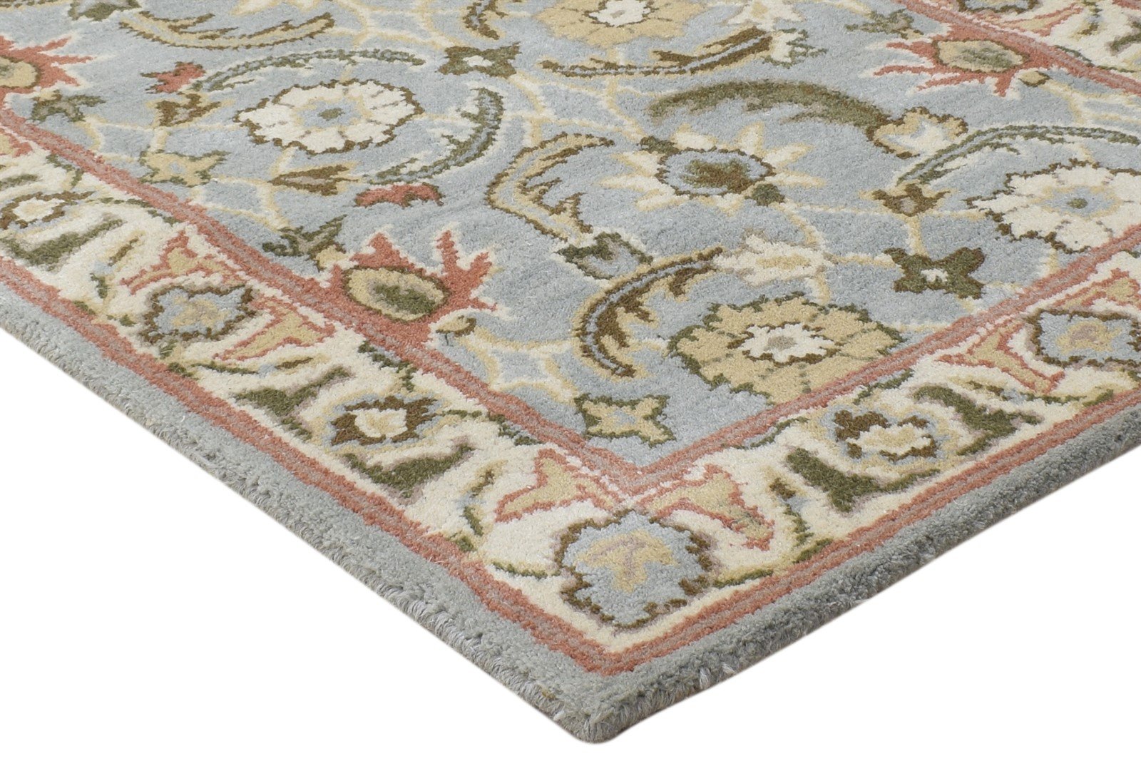 Hand Tufted Blue Wool Rug 2' X 8' Persien Kashan Oriental Small Runner 7864858345621