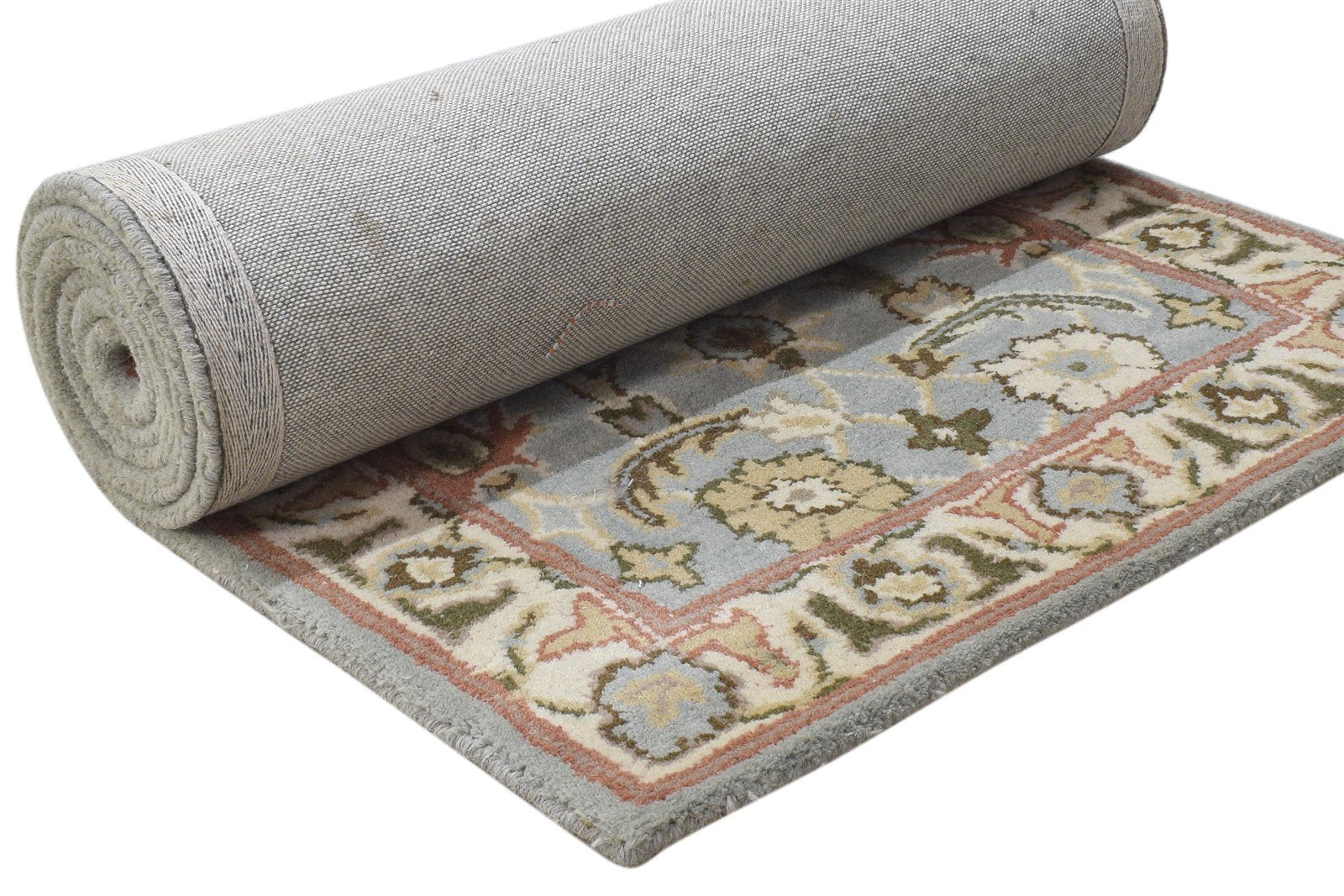 Hand Tufted Blue Wool Rug 2' X 8' Persien Kashan Oriental Small Runner 7864858345621