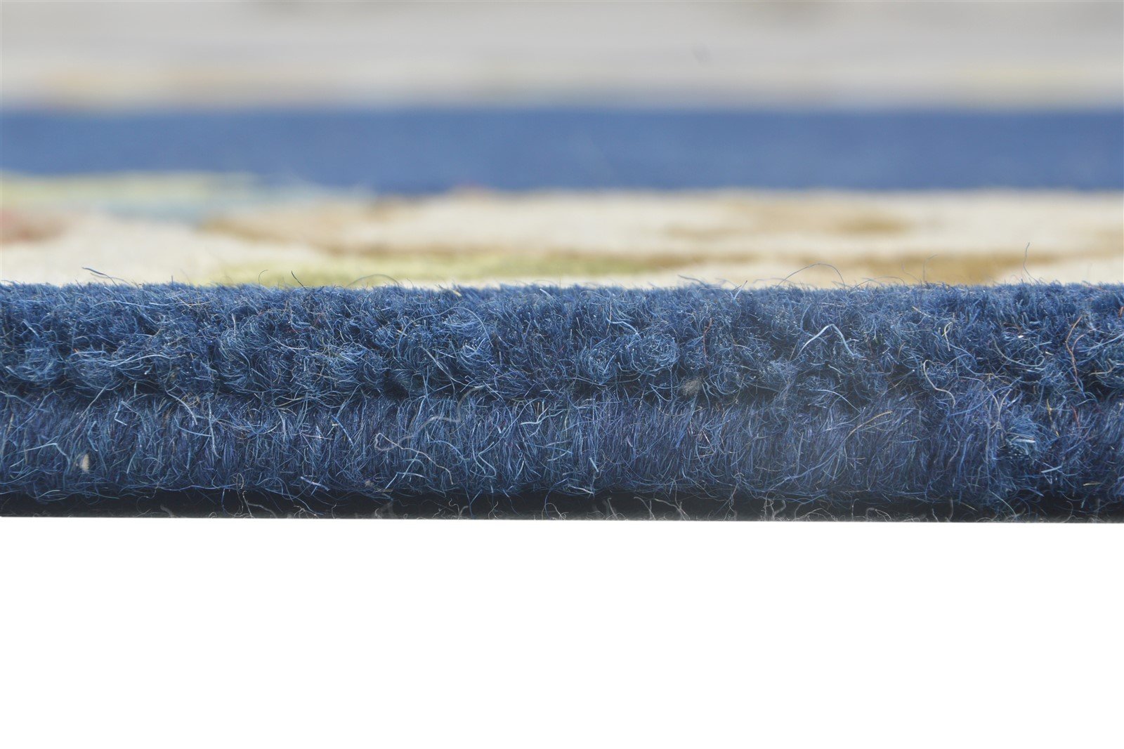 Hand Tufted Blue Wool Rug 3' X 10' Persian Mughal Oriental Small Runner 7864931647637