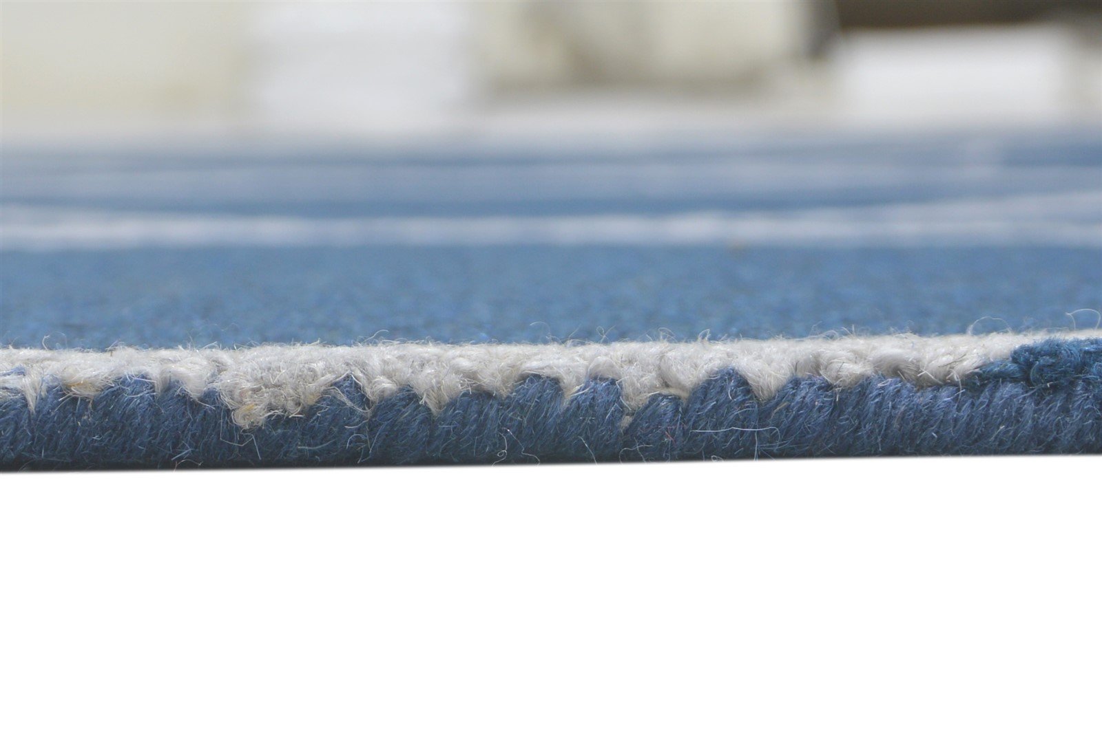Hand Tufted Blue Wool Rug 5' X 7' Modern Moroccan Trellis Room Size Carpet 7860707033237