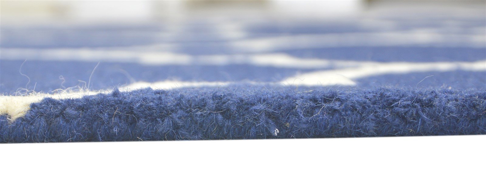 Hand Tufted Blue Wool Rug 5' X 8' Modern Moroccan Trellis Room Size Carpet 7860684226709