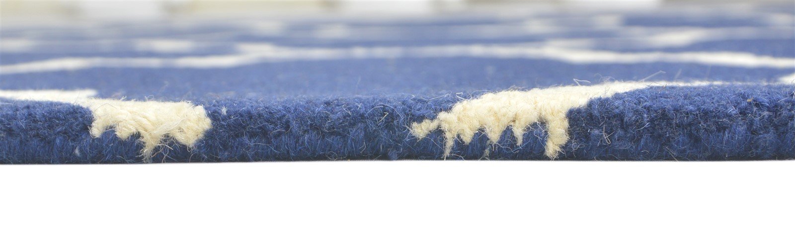 Hand Tufted Blue Wool Rug 5' X 8' Modern Moroccan Trellis Room Size Carpet 7860687470741