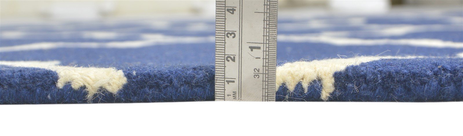 Hand Tufted Blue Wool Rug 5' X 8' Modern Moroccan Trellis Room Size Carpet 7860687470741