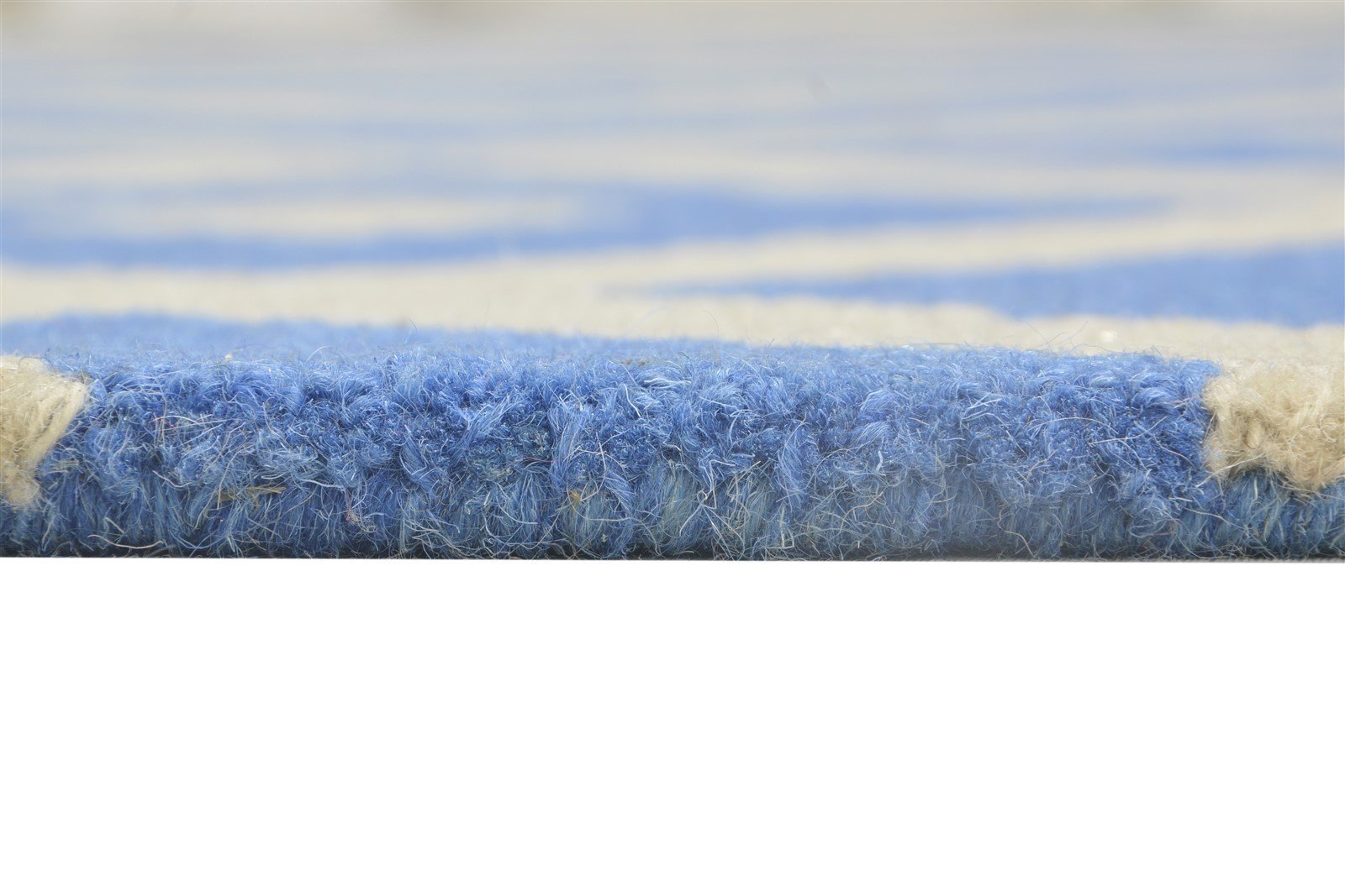 Hand Tufted Blue Wool Rug 5' X 8' Modern Scandinavian Geometric Room Size Carpet 7864246075541
