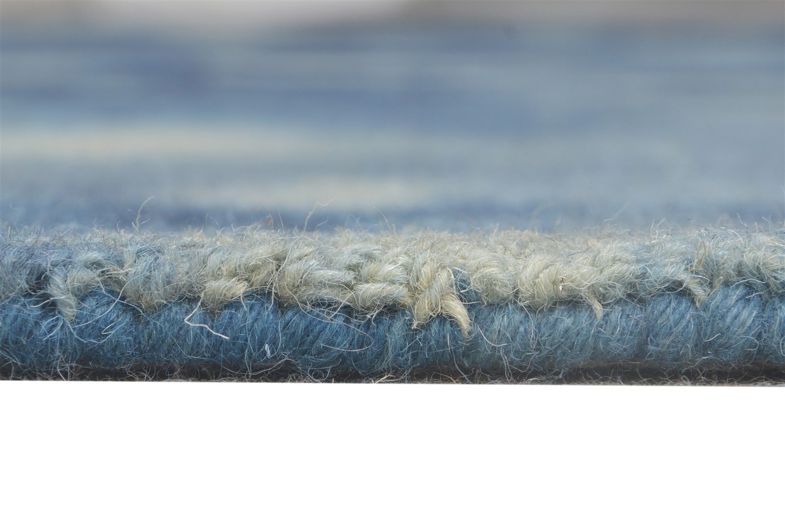 Hand Tufted Blue Wool Rug 5' X 8' Modern Shibori Tie Dye Room Size Carpet 7865202376853
