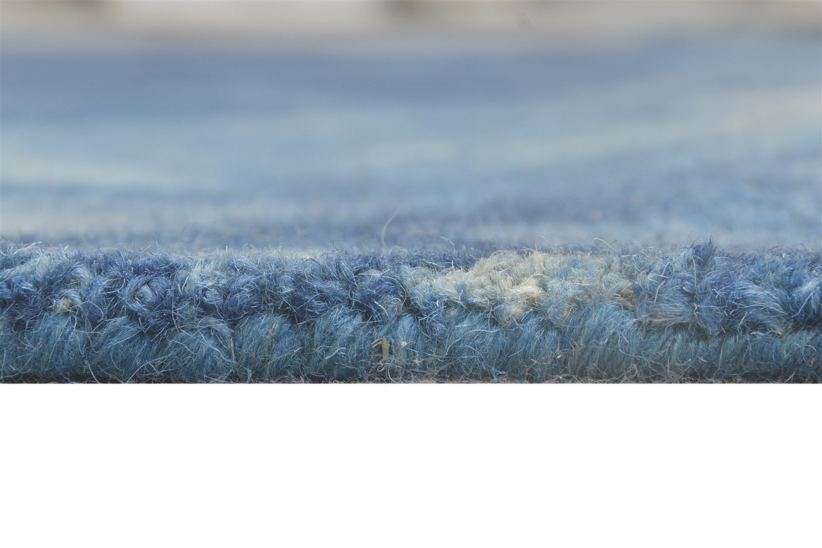 Hand Tufted Blue Wool Rug 5' X 8' Modern Shibori Tie Dye Room Size Carpet 7865206014101