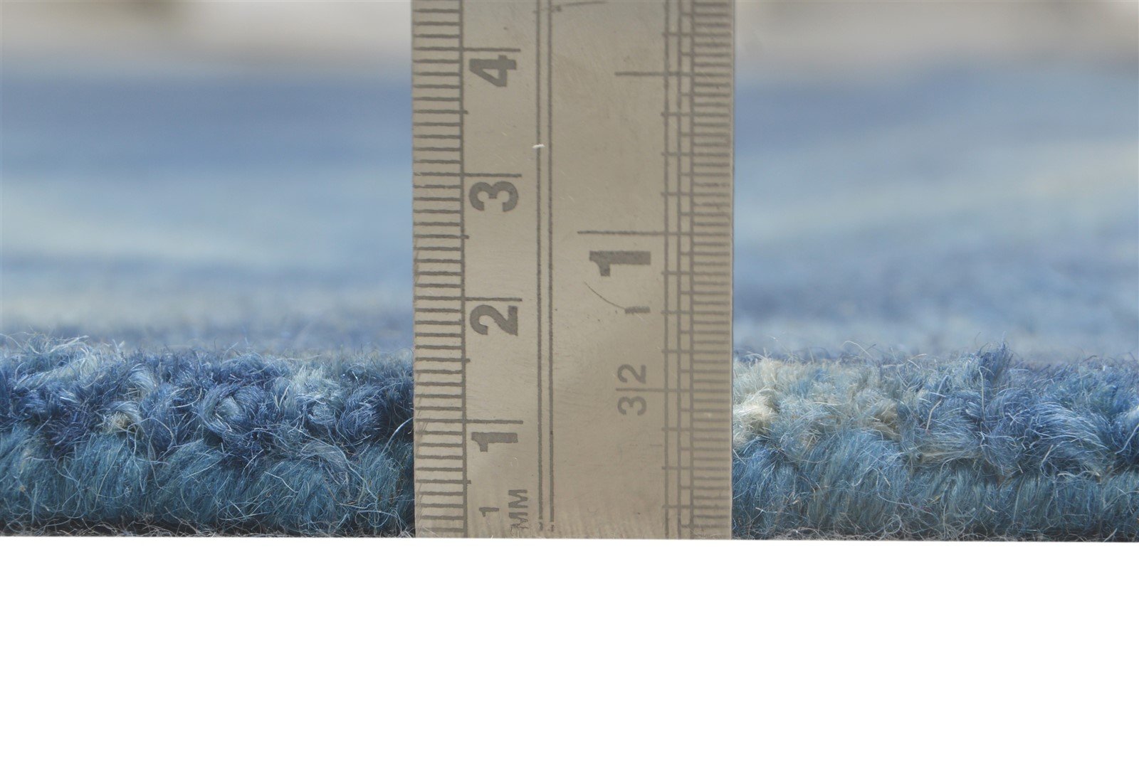Hand Tufted Blue Wool Rug 5' X 8' Modern Shibori Tie Dye Room Size Carpet 7865206014101