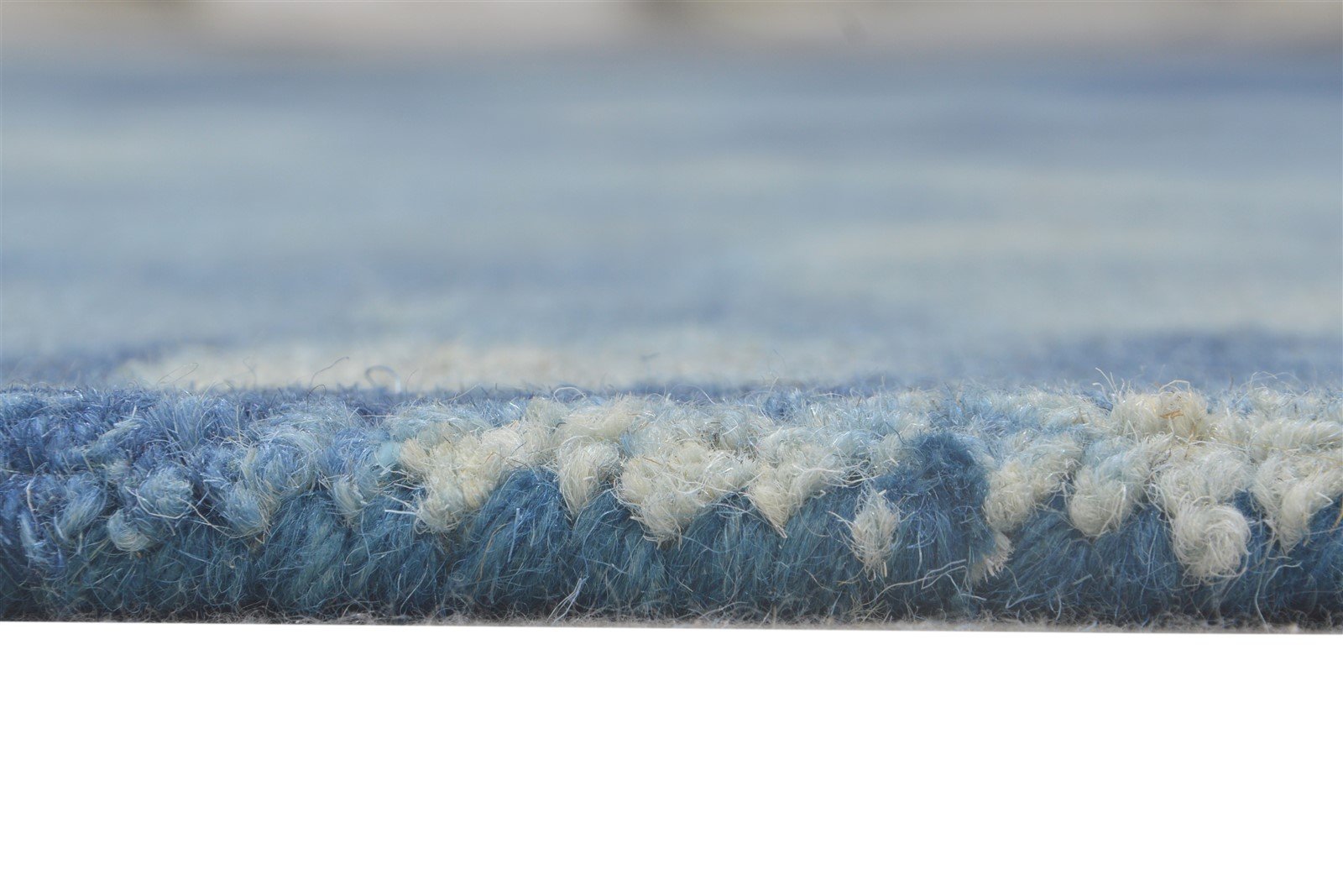 Hand Tufted Blue Wool Rug 5' X 8' Room Size Carpet 7865206505621