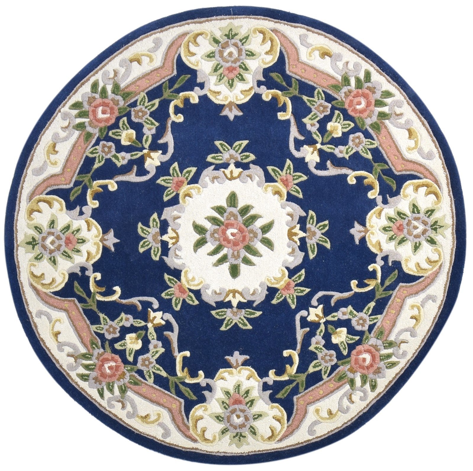 Hand Tufted Blue Wool Rug 6' X 6' Persian Abbuson Oriental Room Size Carpet 7865008586901