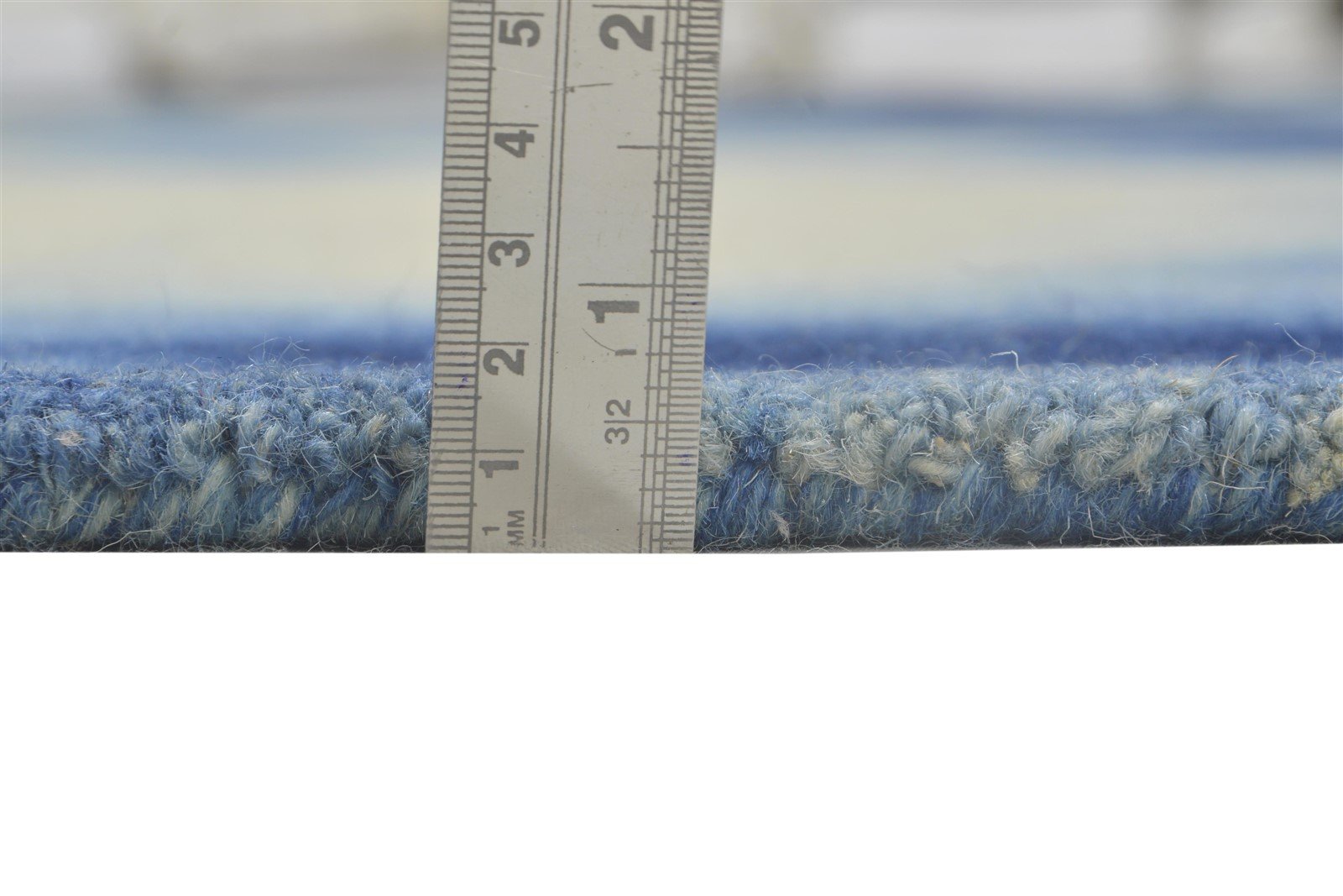 Hand Tufted Blue Wool Rug 8' X 10' Modern Shibori Tie Dye Large Carpet 7864305352853