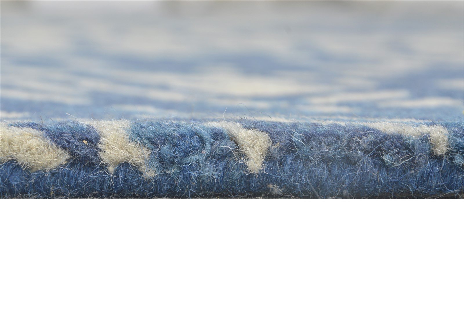Hand Tufted Blue Wool Rug 8' X 11' Modern French Abstract Large Carpet 7864809062549