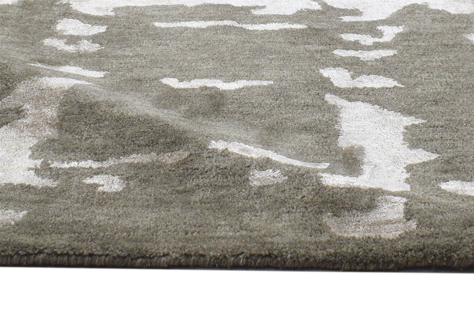 Hand Tufted Brown Wool Rug 2' X 3' Modern Scandinavian Geometric Small Carpet 7864141250709