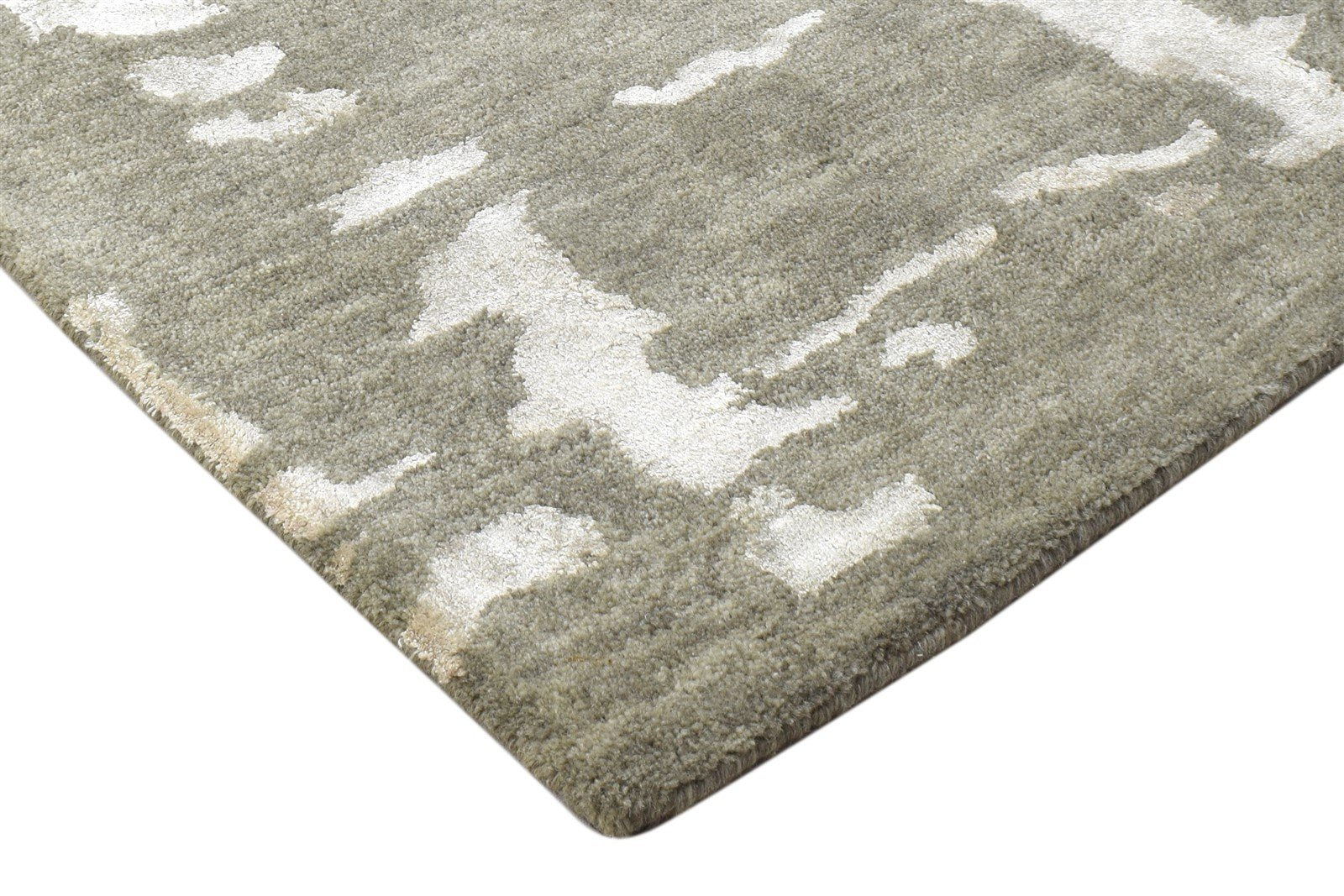 Hand Tufted Brown Wool Rug 2' X 3' Modern Scandinavian Geometric Small Carpet 7864141250709