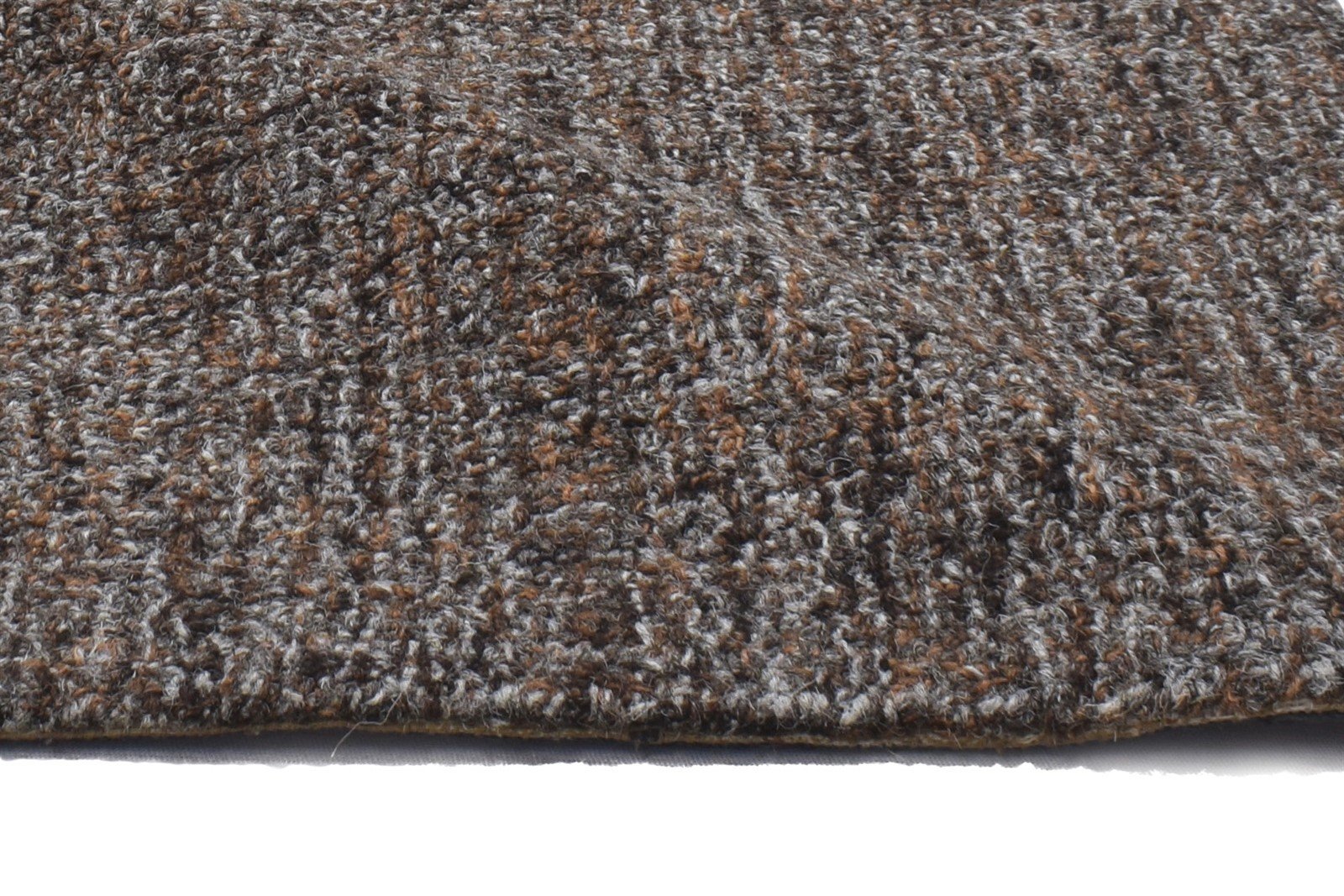 Hand Tufted Brown Wool Rug 2' X 3' Modern Scandinavian Solid Small Carpet 7864134500501