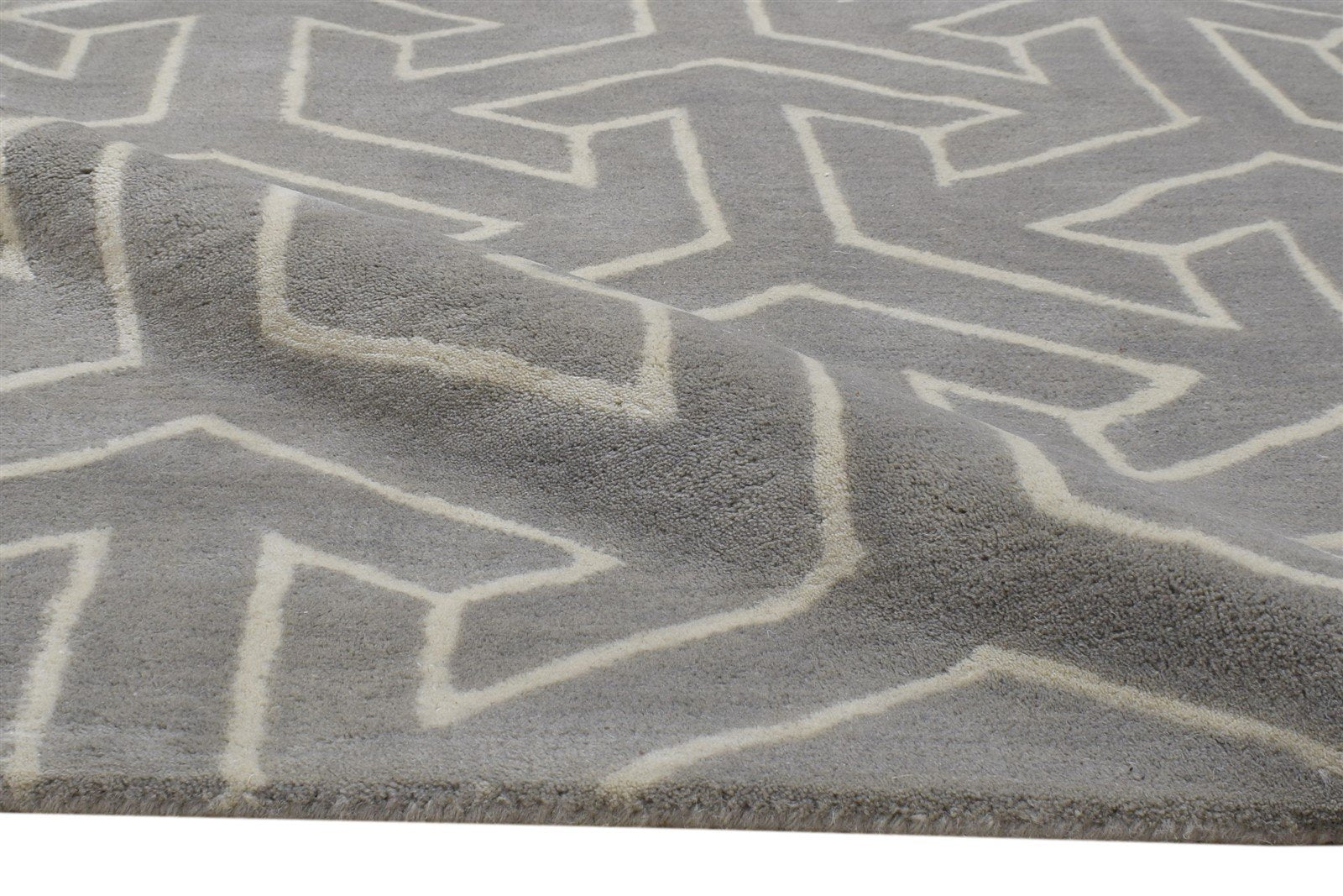 Hand Tufted Brown Wool Rug 3' X 5' Modern Scandinavian Arrow Room Size Carpet 7864306106517
