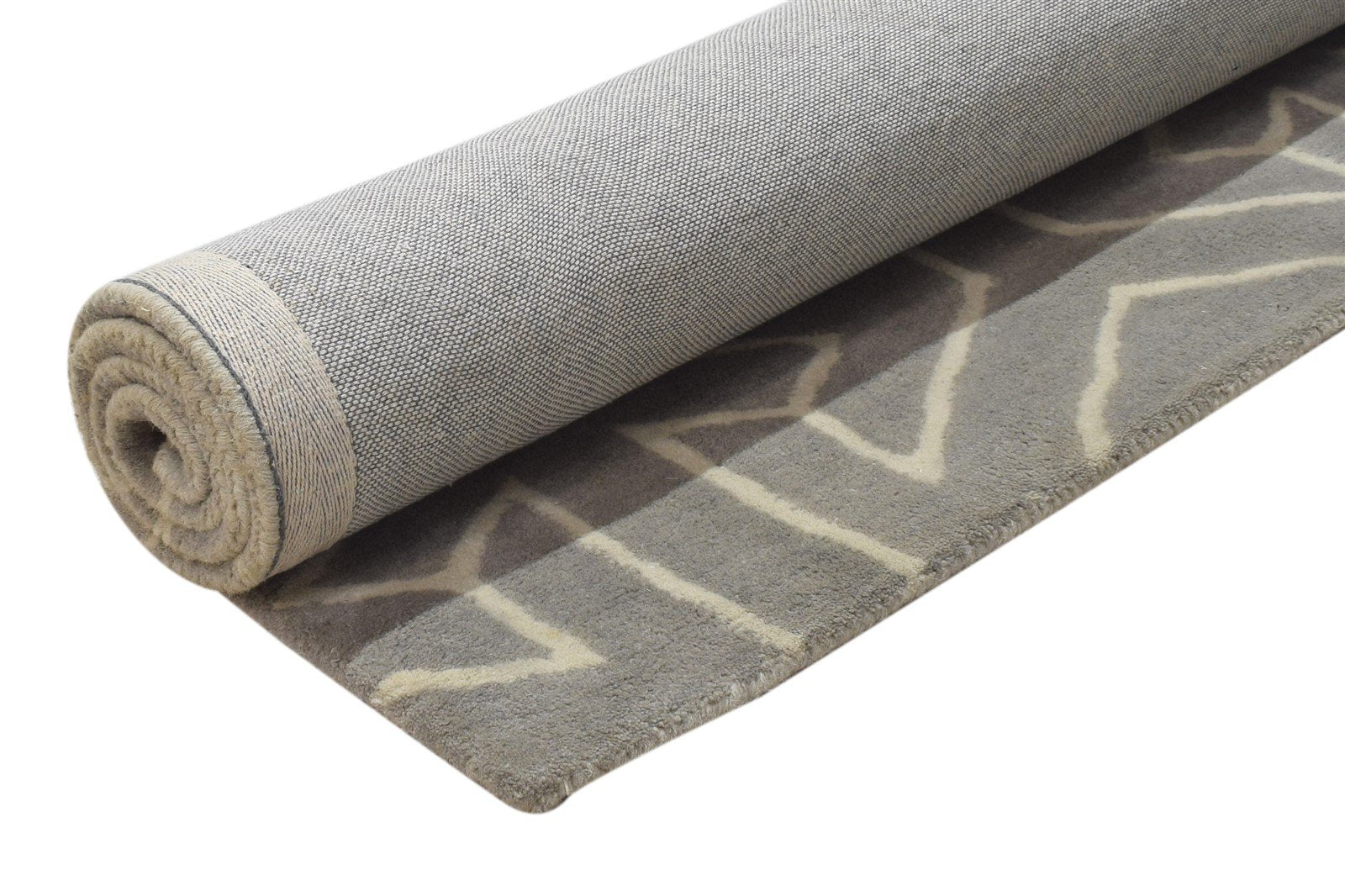 Hand Tufted Brown Wool Rug 3' X 5' Modern Scandinavian Arrow Room Size Carpet 7864306106517