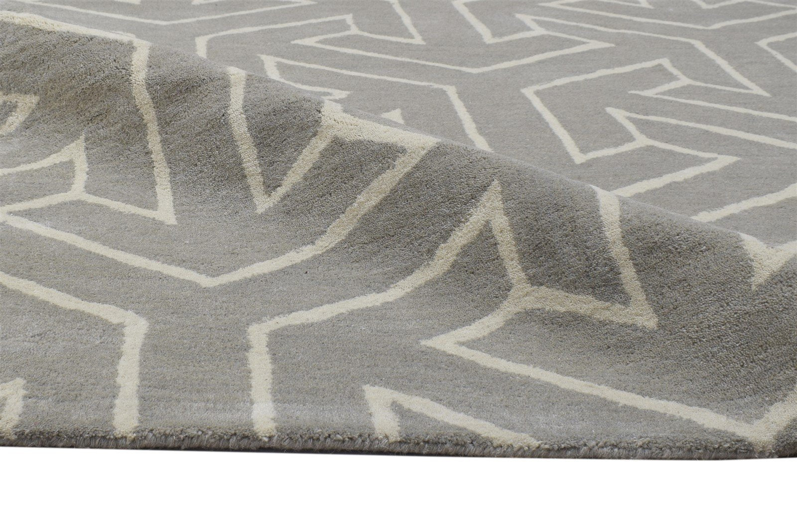 Hand Tufted Brown Wool Rug 4' X 6' Modern Scandinavian Arrow Room Size Carpet 7864306925717