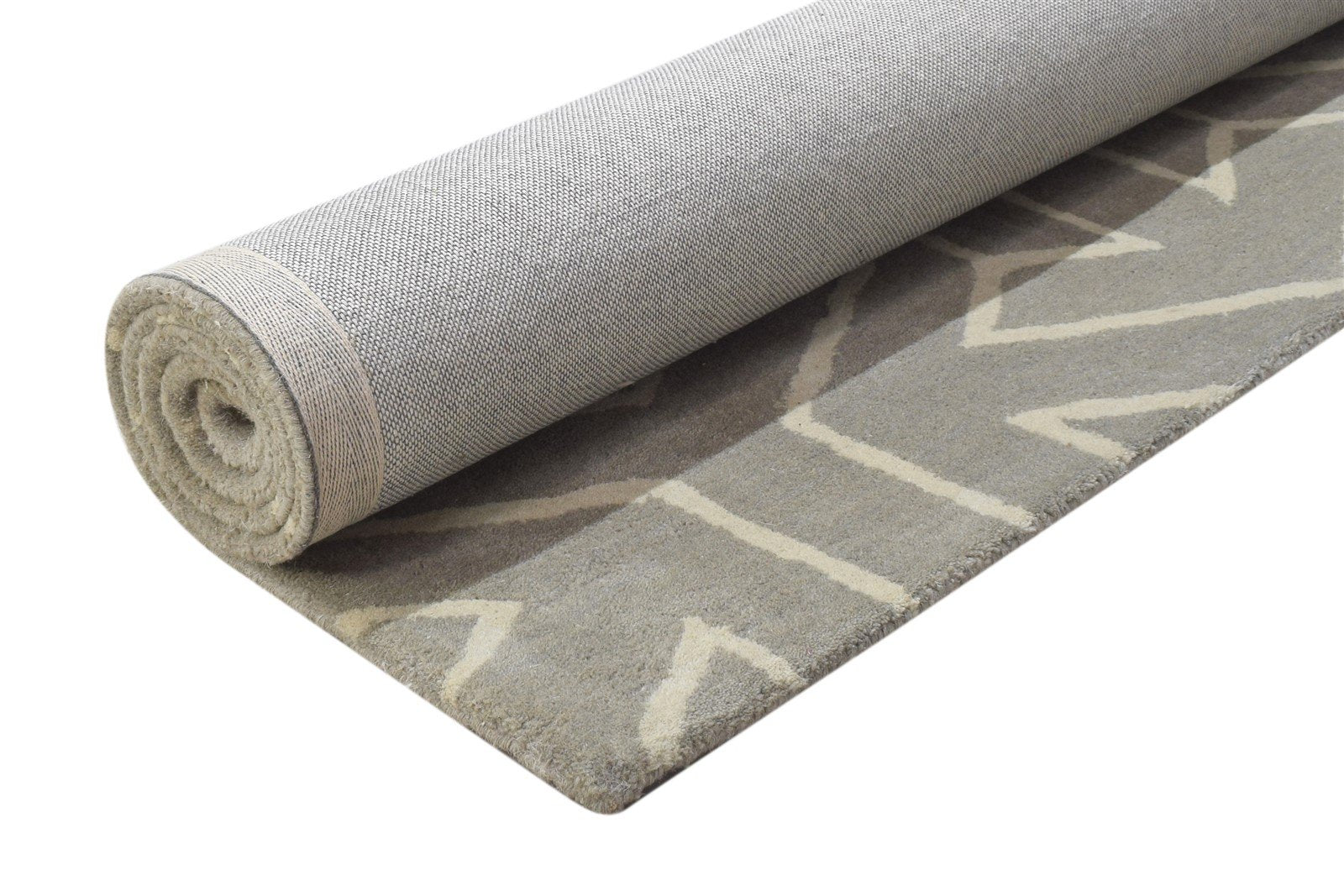 Hand Tufted Brown Wool Rug 4' X 6' Modern Scandinavian Arrow Room Size Carpet 7864306925717