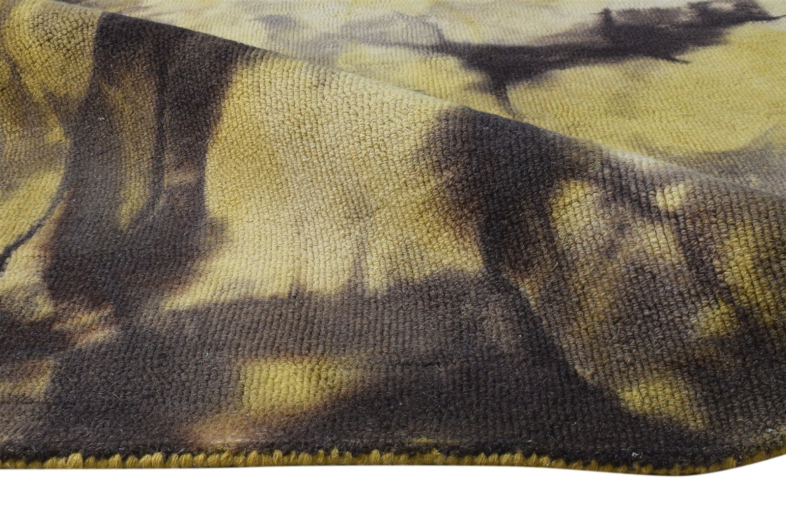 Kat Hand Tufted Brown Wool Rug 5' X 8' Modern Shibori Tie Dye 7865201328277