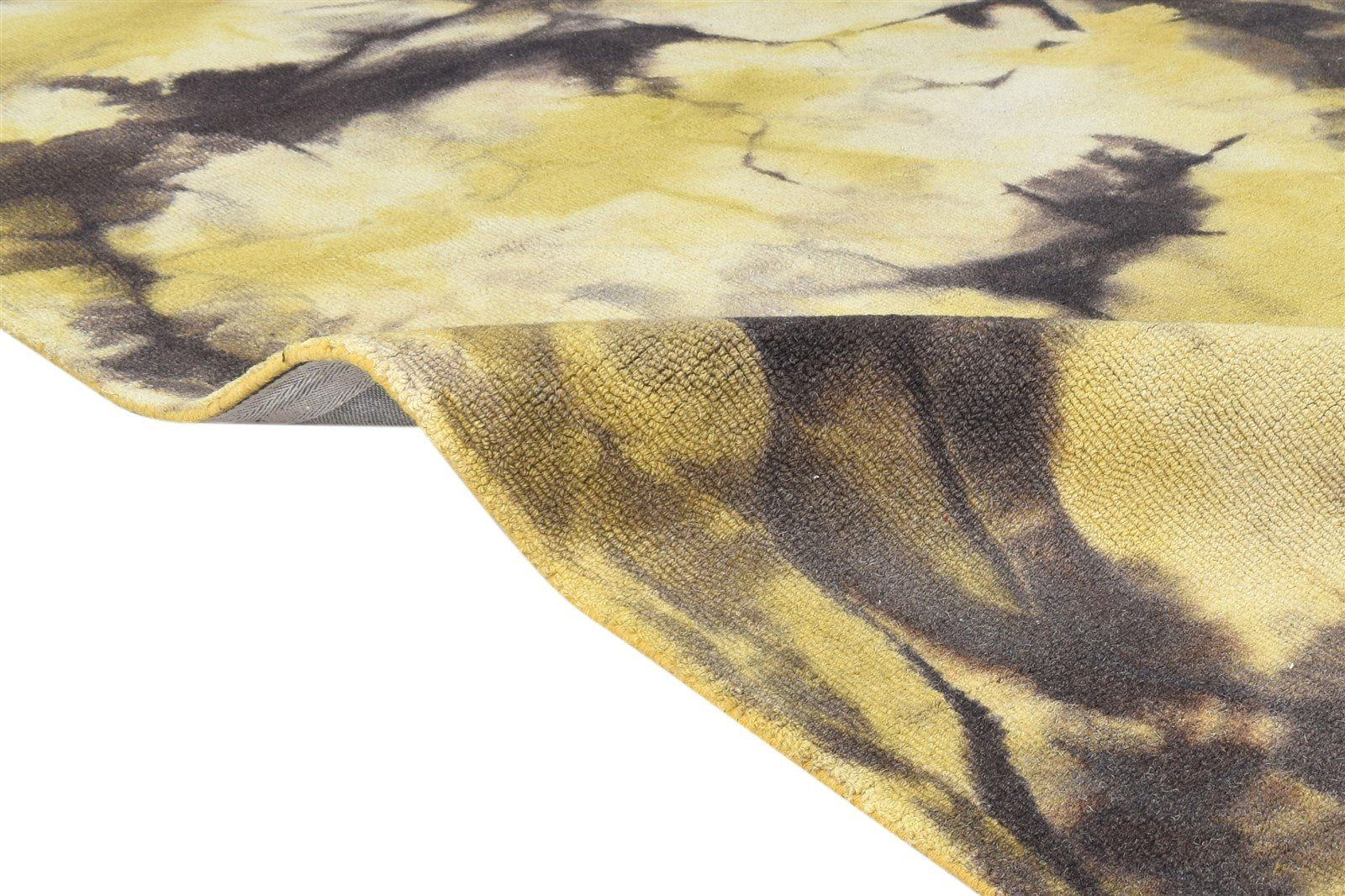 Kat Hand Tufted Brown Wool Rug 5' X 8' Modern Shibori Tie Dye 7865201328277