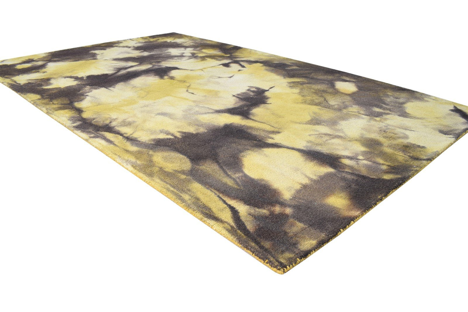 Kat Hand Tufted Brown Wool Rug 5' X 8' Modern Shibori Tie Dye 7865201328277