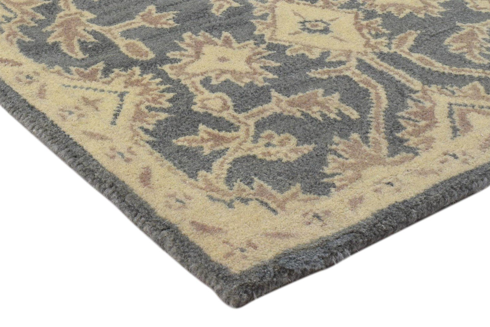 Hand Tufted Charcoal Wool Rug 2' X 3' Persien Afshar Oriental Small Carpet 7860695629973