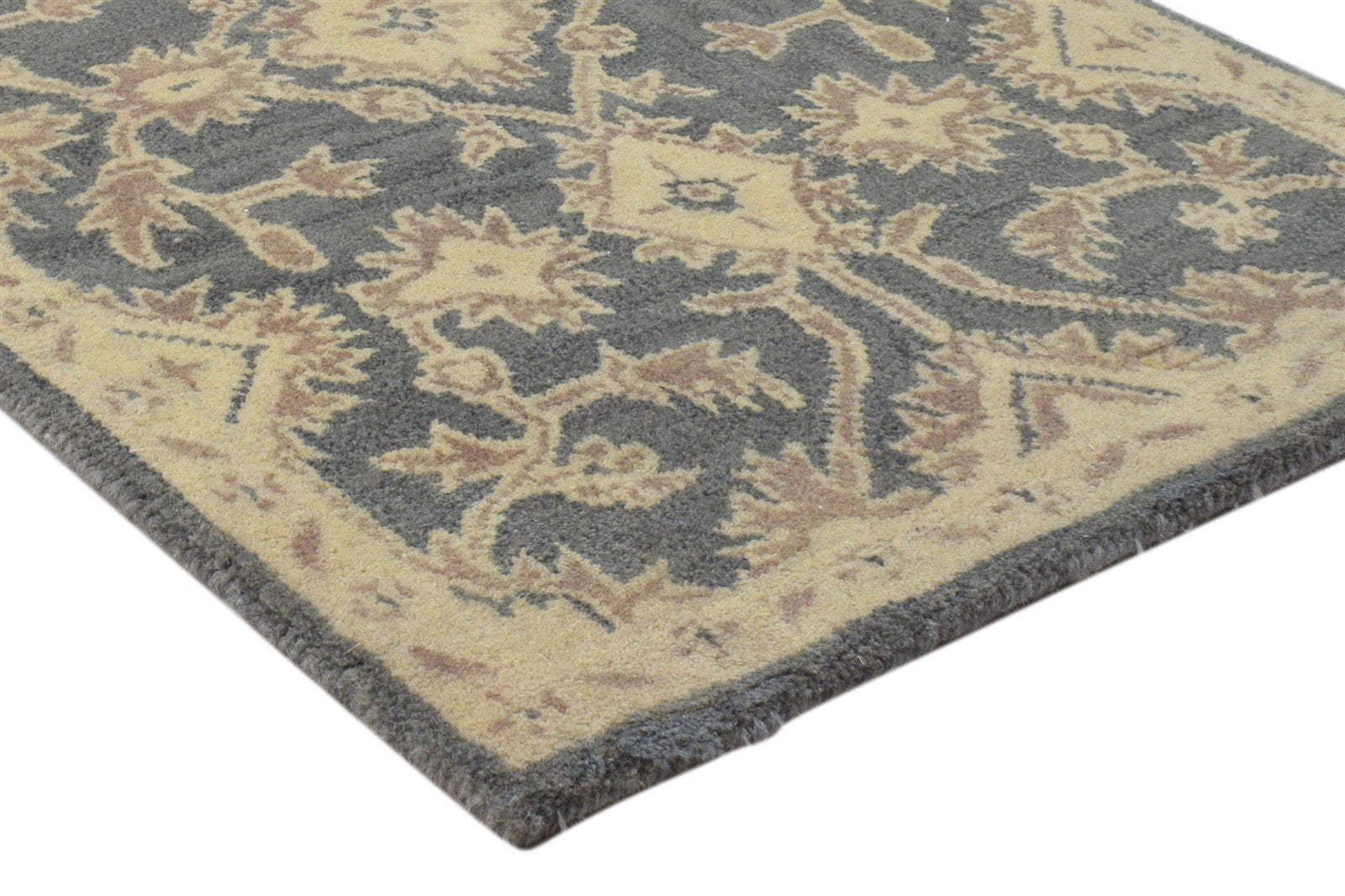 Hand Tufted Charcoal Wool Rug 2' X 3' Persien Afshar Oriental Small Carpet 7860695629973
