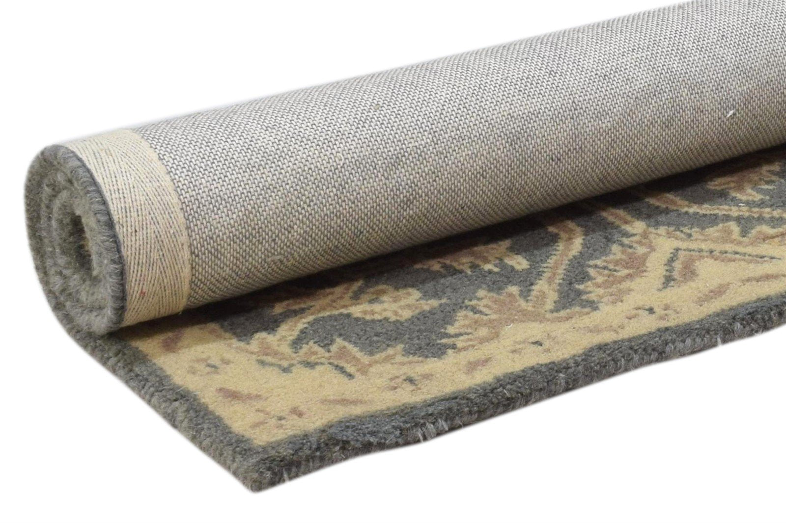 Hand Tufted Charcoal Wool Rug 2' X 3' Persien Afshar Oriental Small Carpet 7860695629973