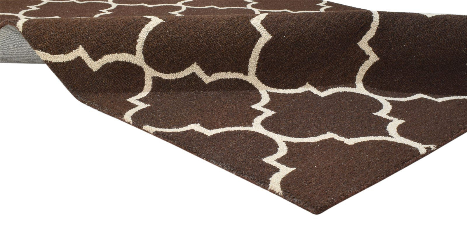 Ashli Hand Tufted Charcoal Wool Rug 5' X 8' Modern Moroccan Trellis 7860686487701