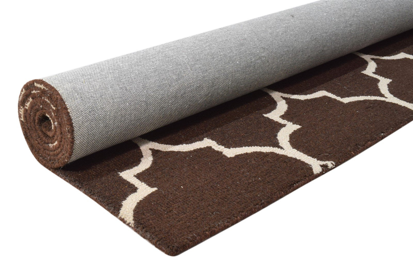 Ashli Hand Tufted Charcoal Wool Rug 5' X 8' Modern Moroccan Trellis 7860686487701