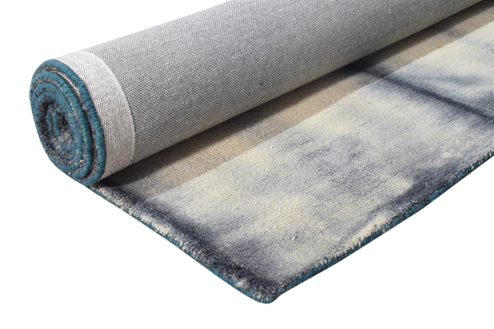 Tess Hand Tufted Charcoal Wool Rug 5' X 8' Modern Shibori Tie Dye 7865171804309