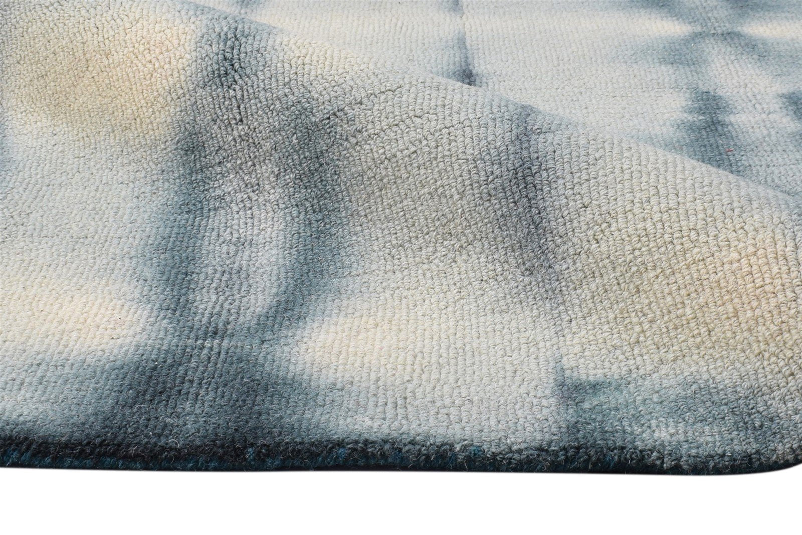 Hand Tufted Charcoal Wool Rug 5' X 8' Modern Shibori Tie Dye Room Size Carpet 7865175474325