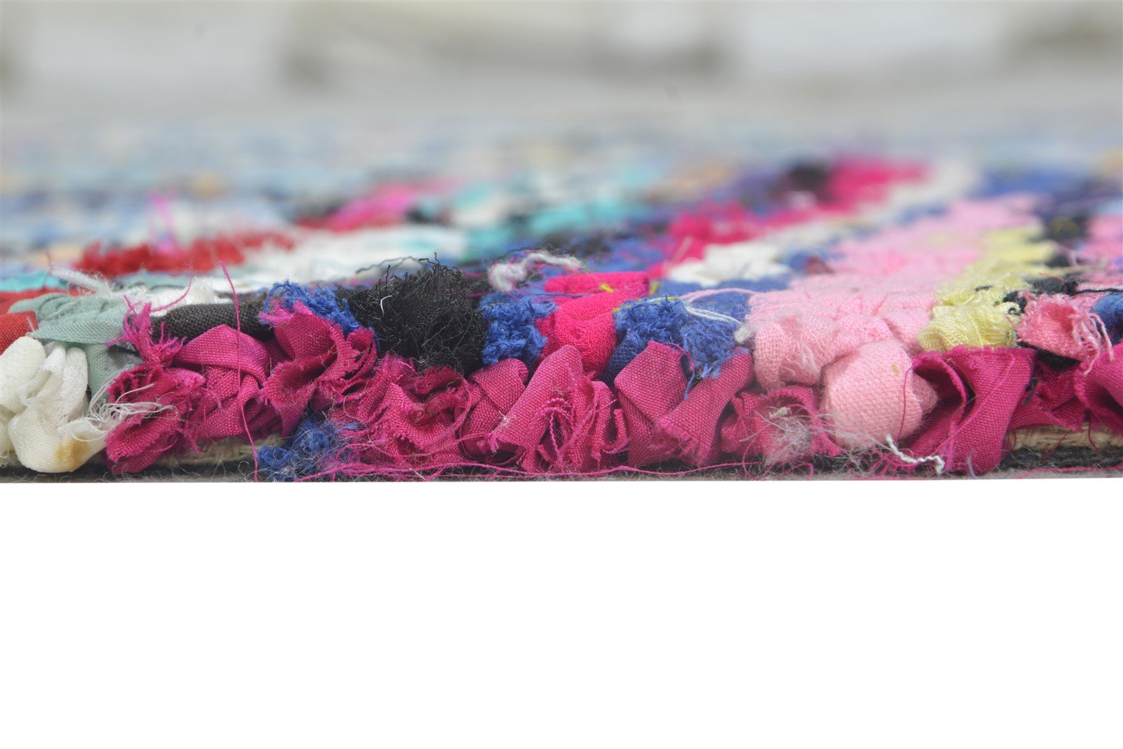 Hand Tufted Colorful Cotton Polyester Rug 2'6"x8 Modern Bohemian Geometric Small 7865131368597