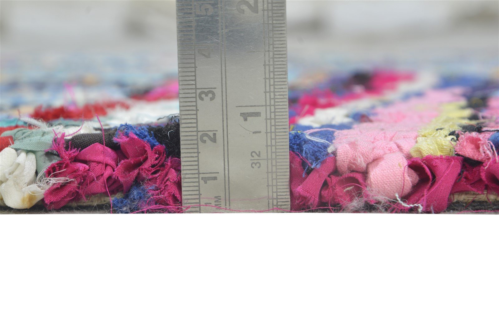 Hand Tufted Colorful Cotton Polyester Rug 2'6"x8 Modern Bohemian Geometric Small 7865131368597